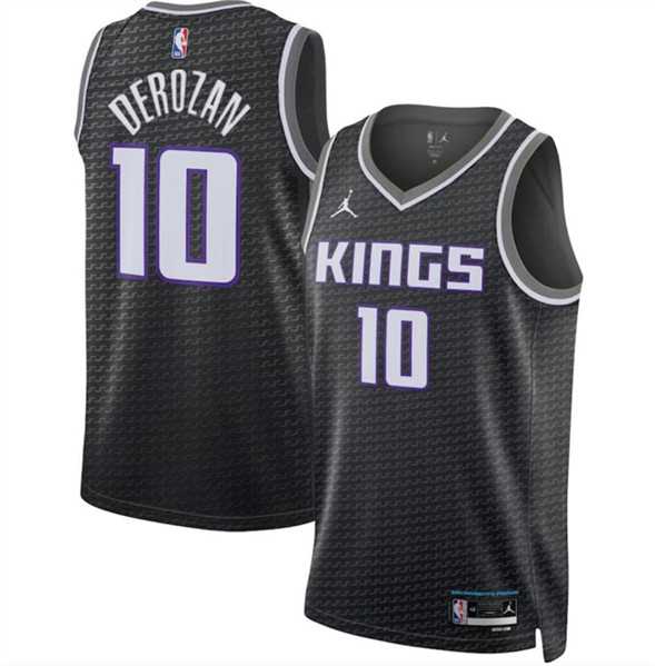 Men%27s Sacramento Kings #10 DeMar DeRozan Black Statement Edition Stitched Jersey Dzhi->philadelphia 76ers->NBA Jersey
